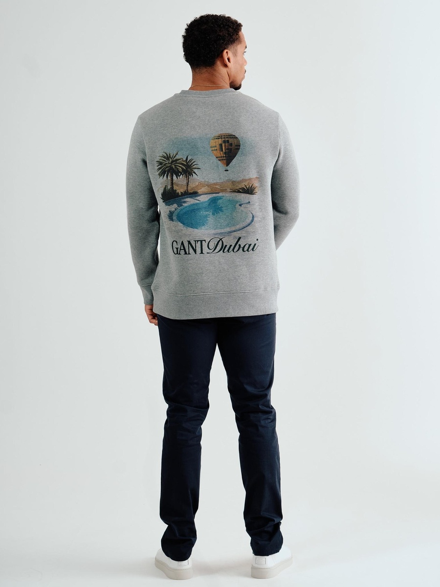 Men Dubai Capsule Graphic Crew Neck Sweatshirt
