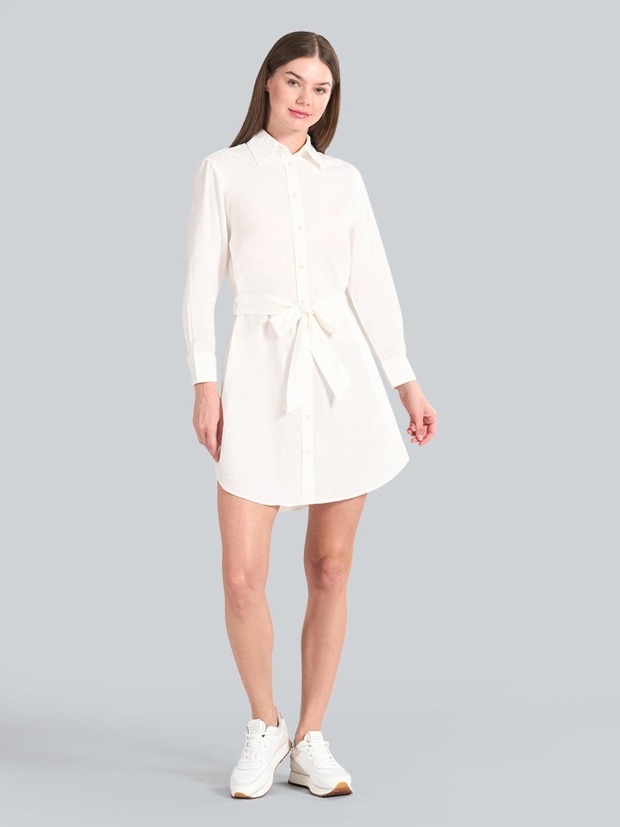White Luxury Oxford Shirt Mini Dress For Women at UAE | Styli White Luxury Oxford Shirt Mini Dress For Women at UAE | Styli