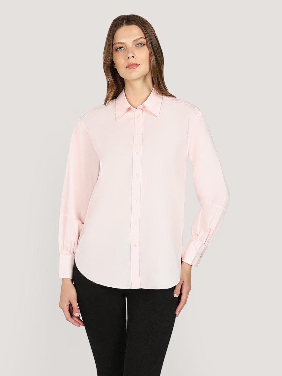 Pink Relaxed Fit Long Sleeve Shirt