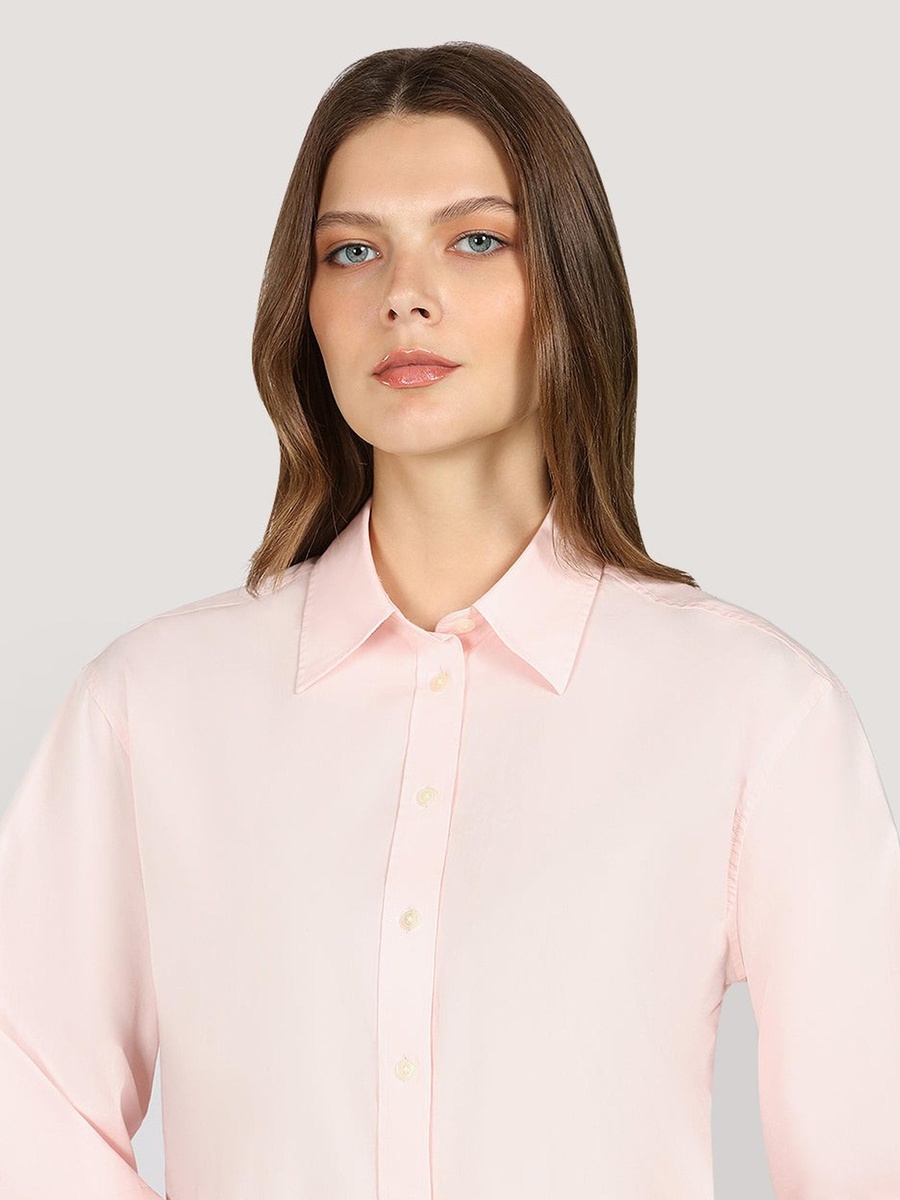 Pink Relaxed Fit Long Sleeve Shirt