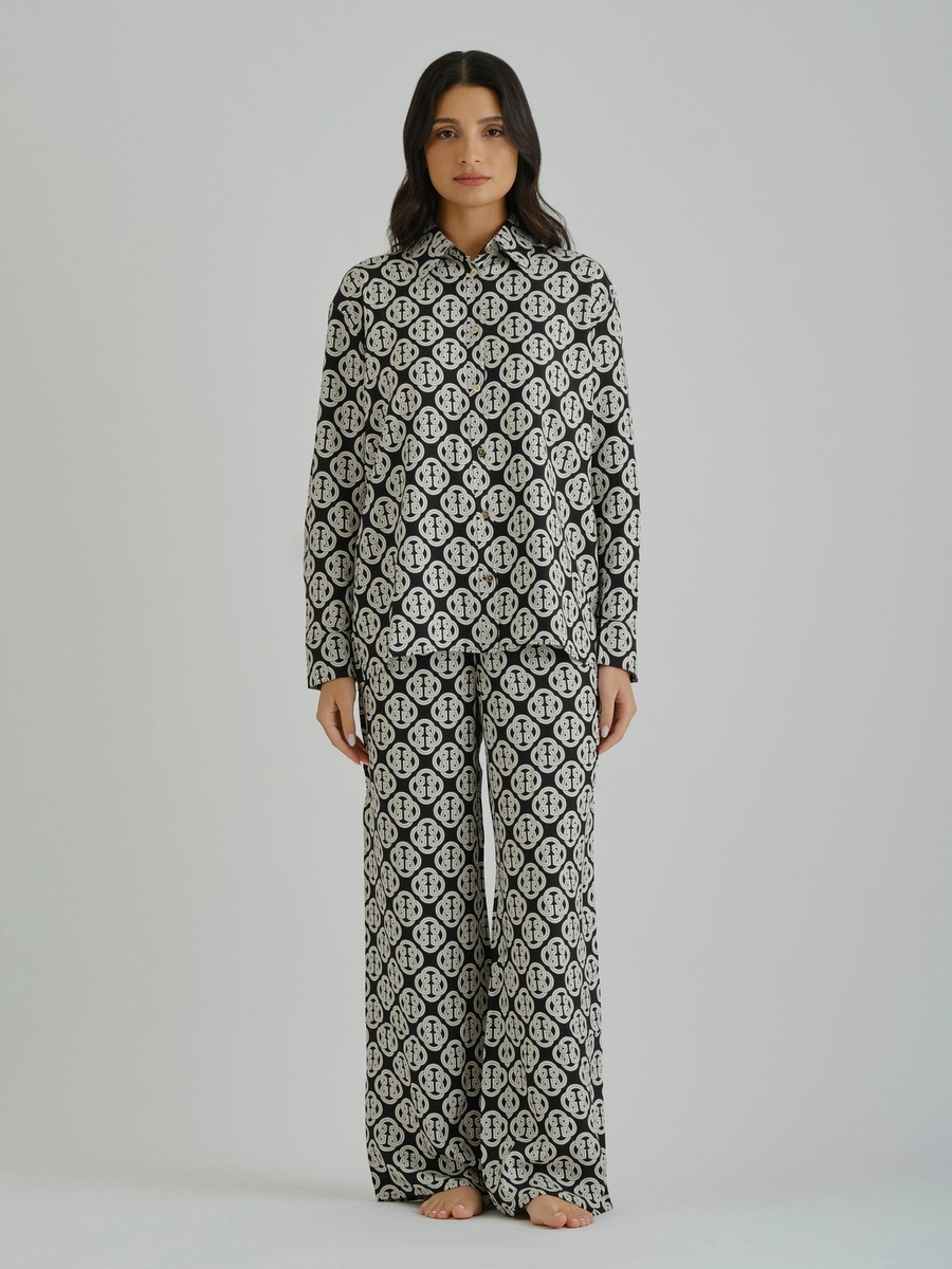 Black All Over Print Shirt