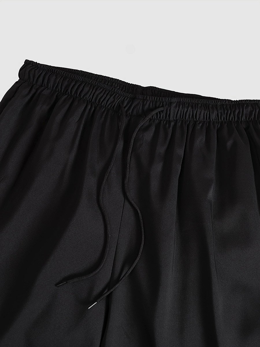 Men Solid Round Neck T-Shirt and Shorts Co-Ords