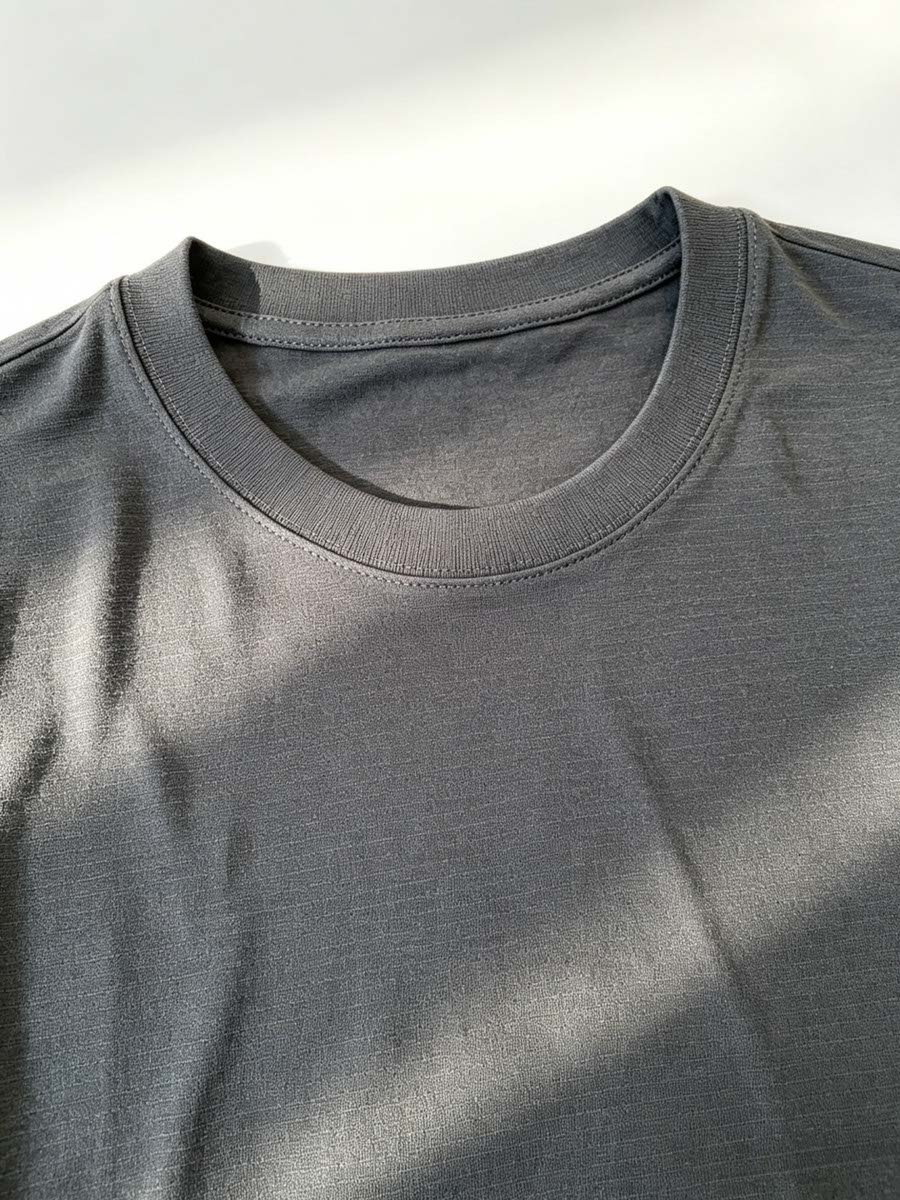 Men Texture Round Neck Short Sleeve T-Shirt