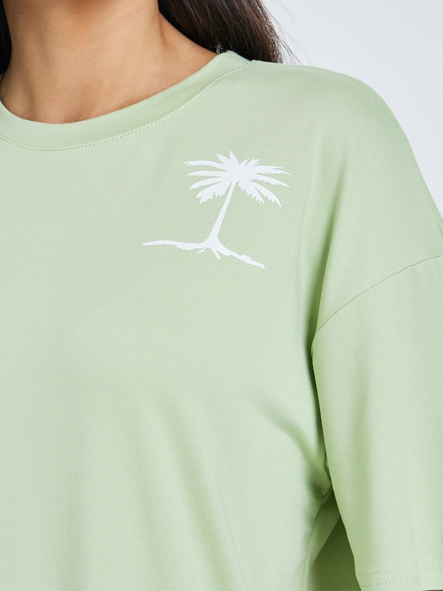 Green Oversized Short Sleeve T-Shirt