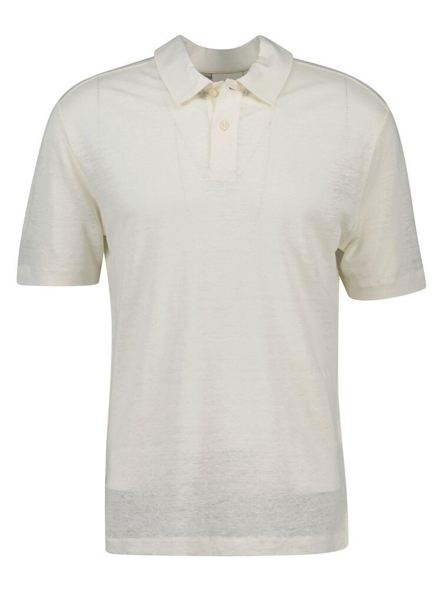 Men Linen Pique Polo