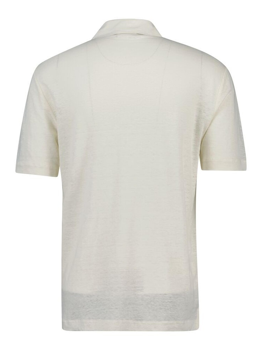 Men Linen Pique Polo