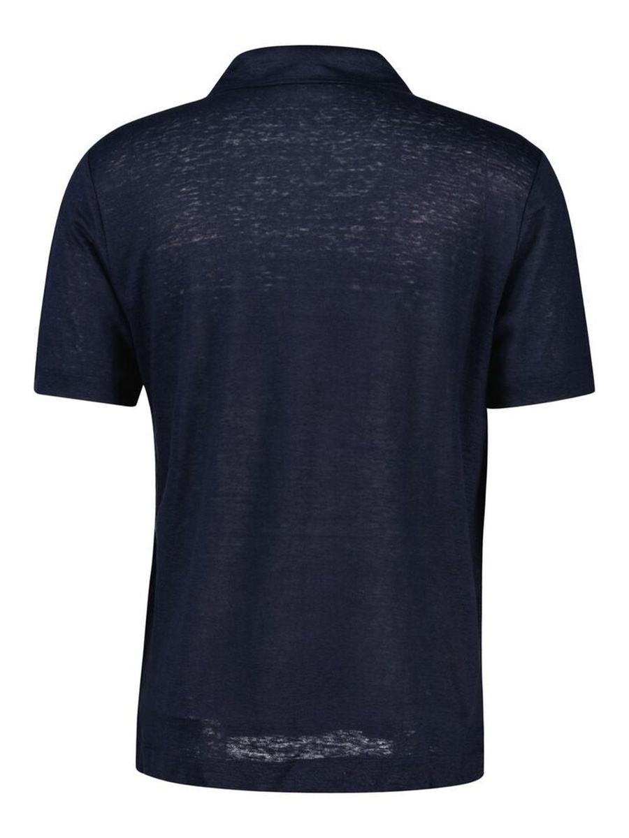 Men Linen Pique Polo