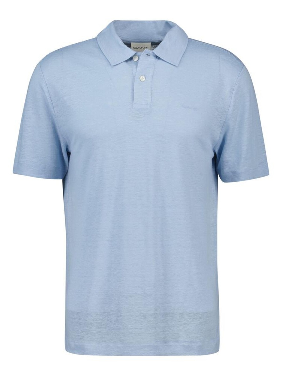 Men Linen Pique Polo