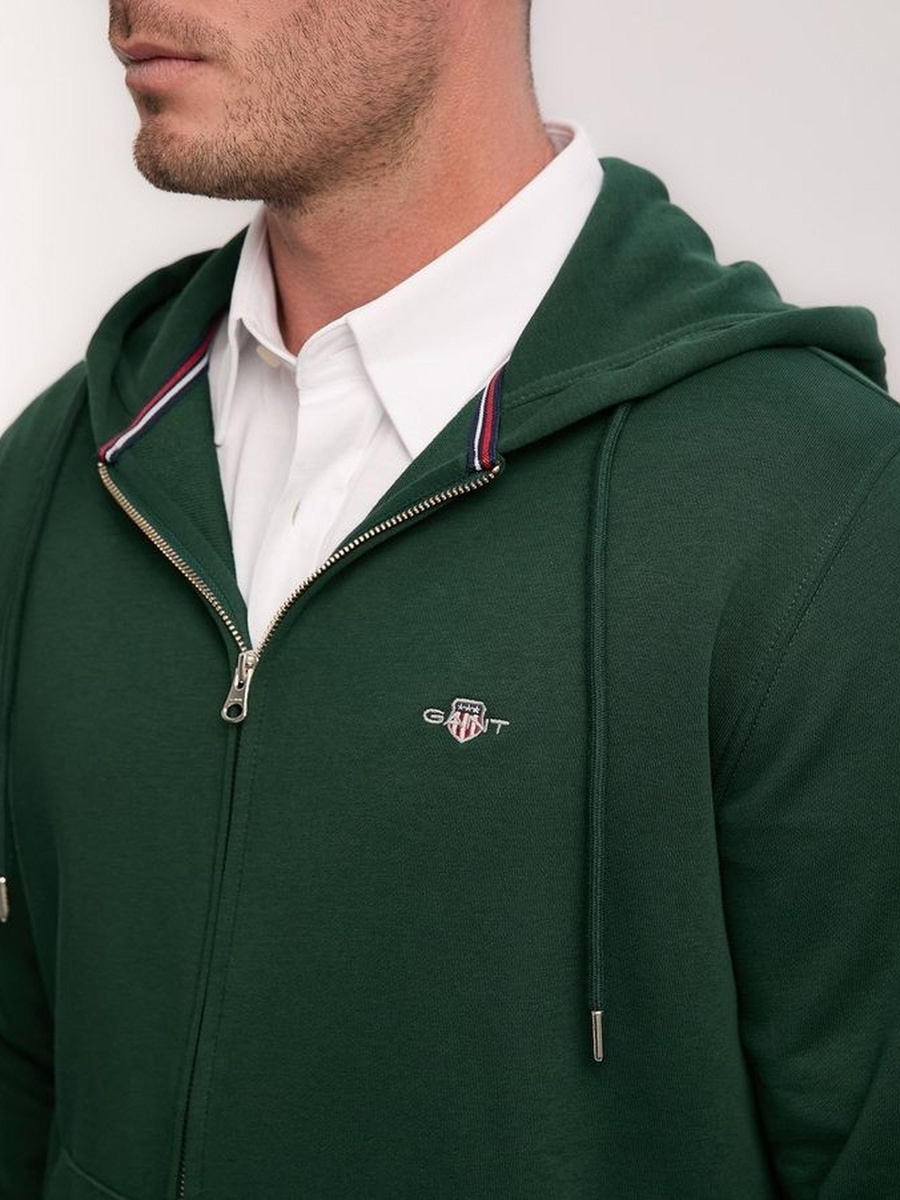 Men Regular Shield Full-Zip Hoodie