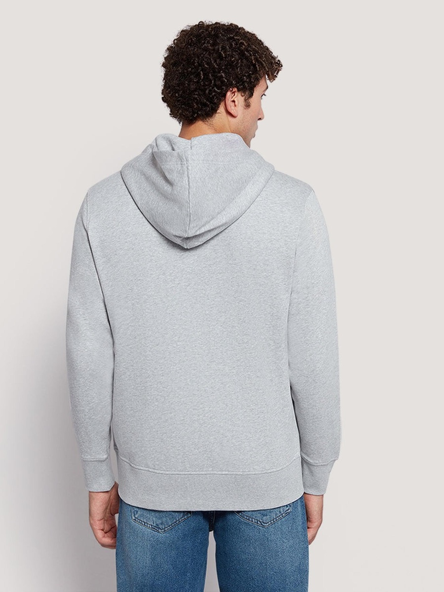 Men Shield Logo Full Zip Cotton Hoodie