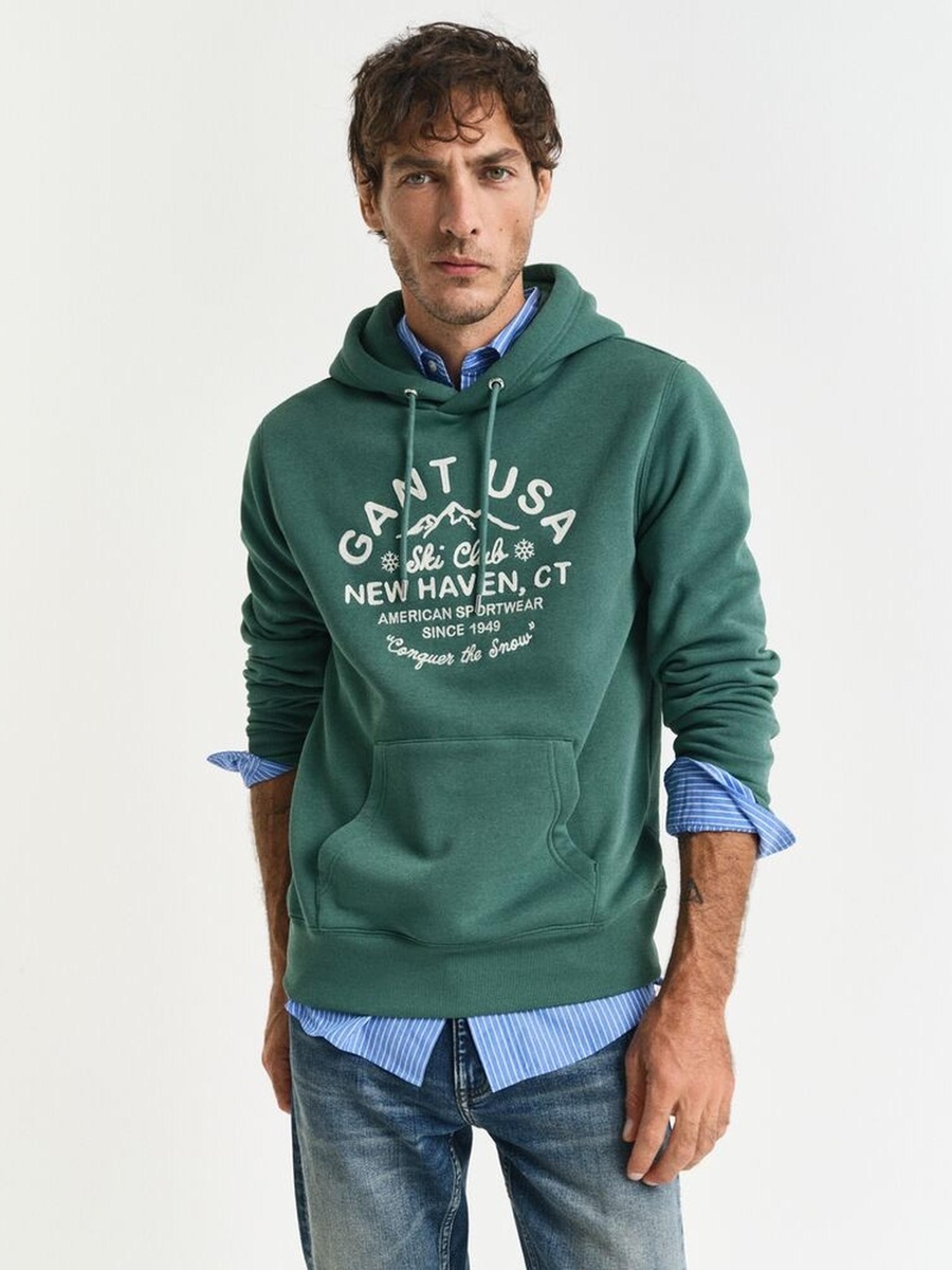 Men Graphic Print Hoodie