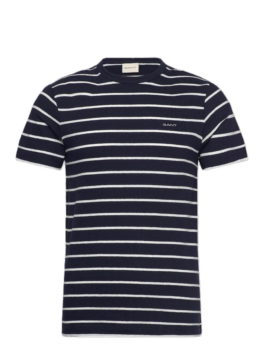 Men Striped Cotton Linen T-Shirt