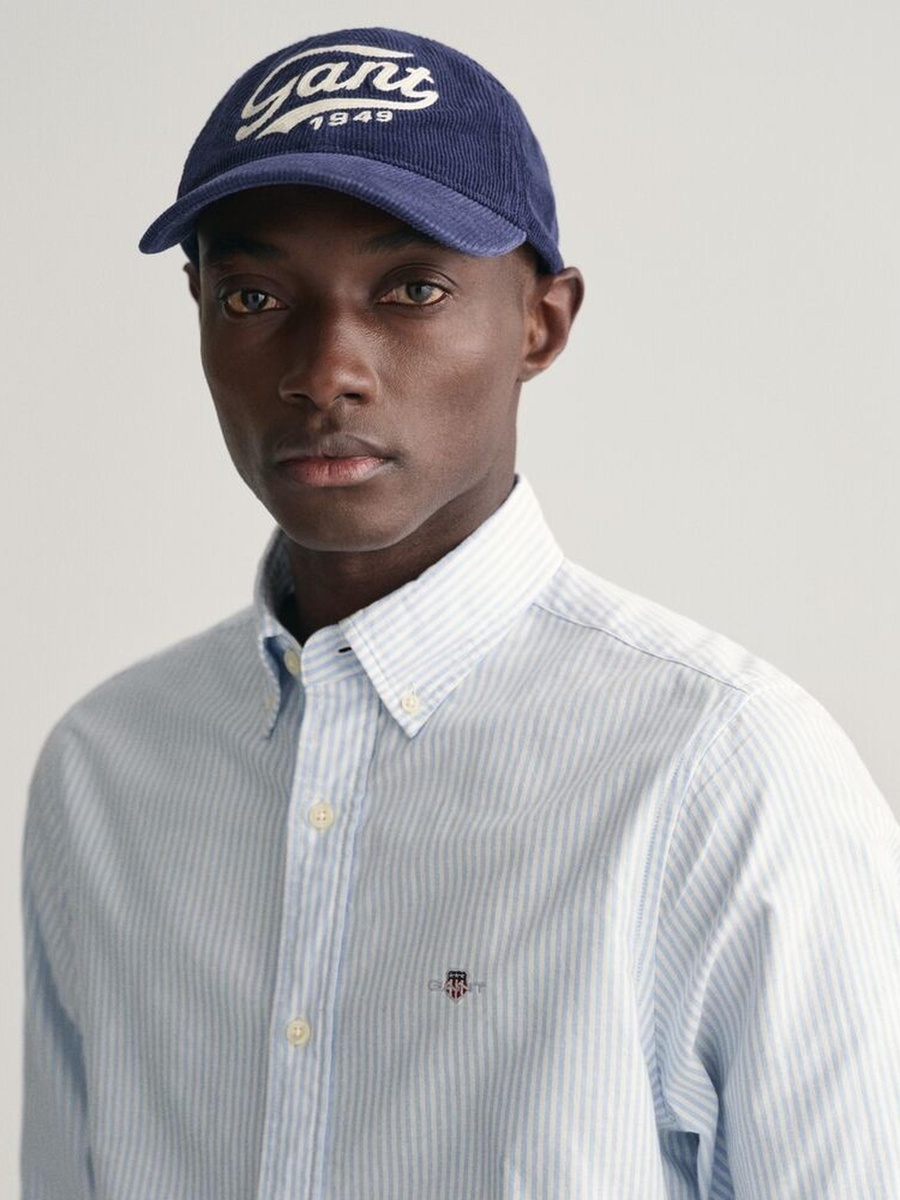 Men Slim Fit Banker Stripe Classic Oxford Shirt