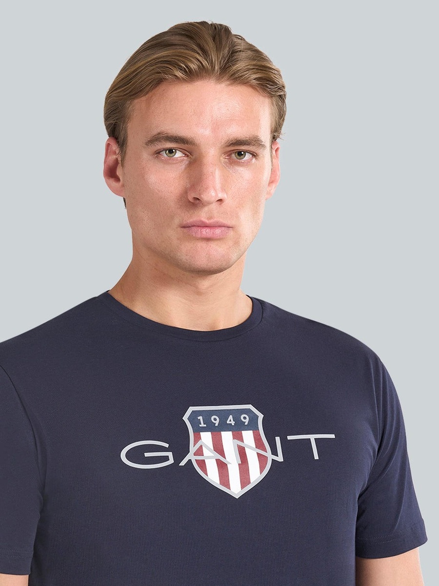 Men Regular Fit Archive Shield T-Shirt