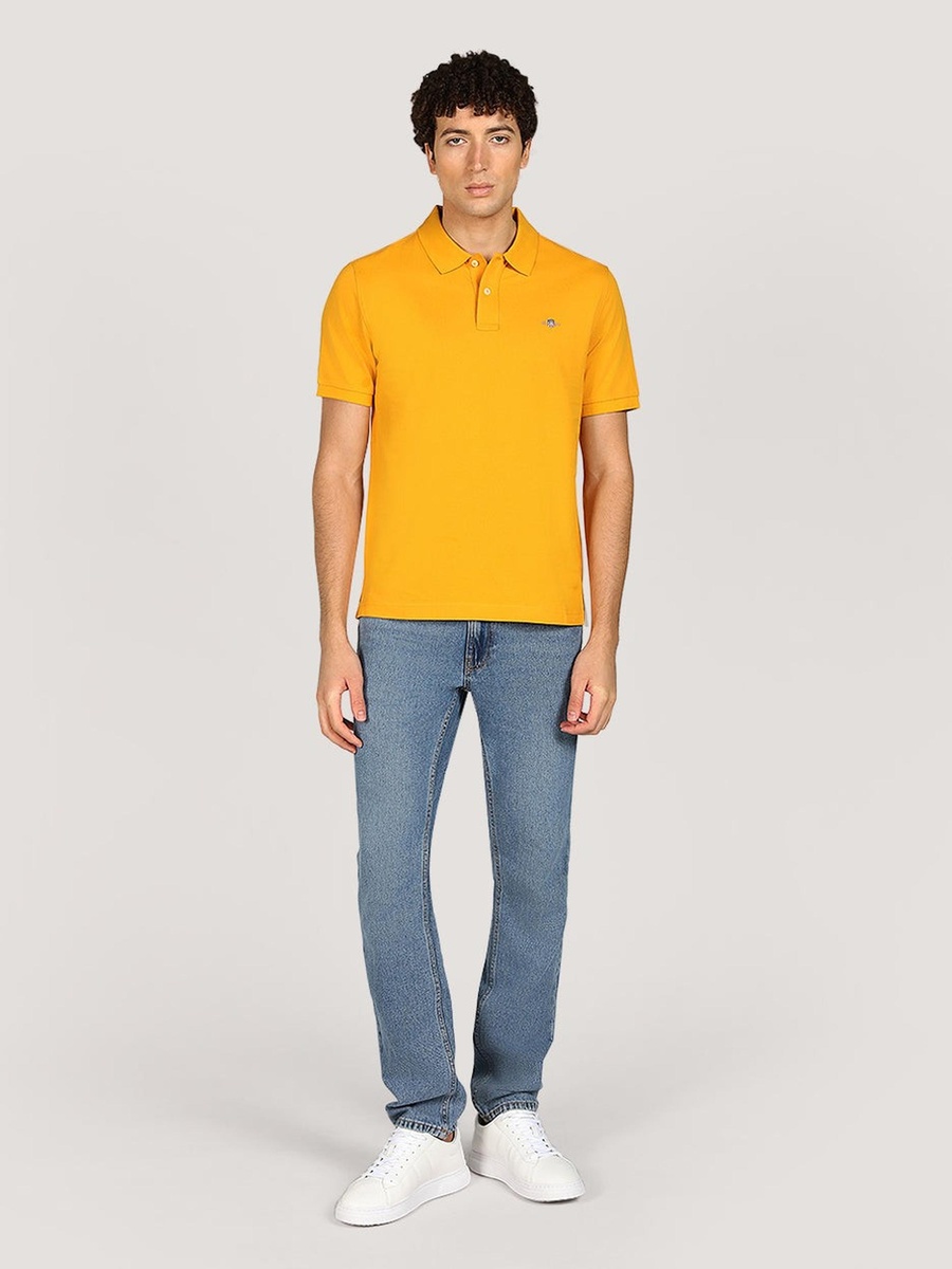 Men Regular Shield Short Sleeve Pique Polo