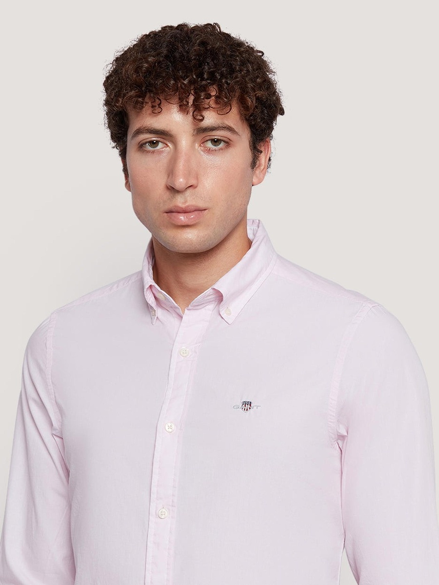 Men Slim Fit Cotton Poplin Shirt
