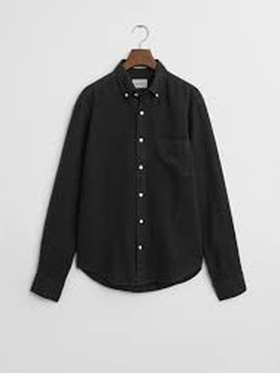 Men Regular Fit Dyed Linen Shirt