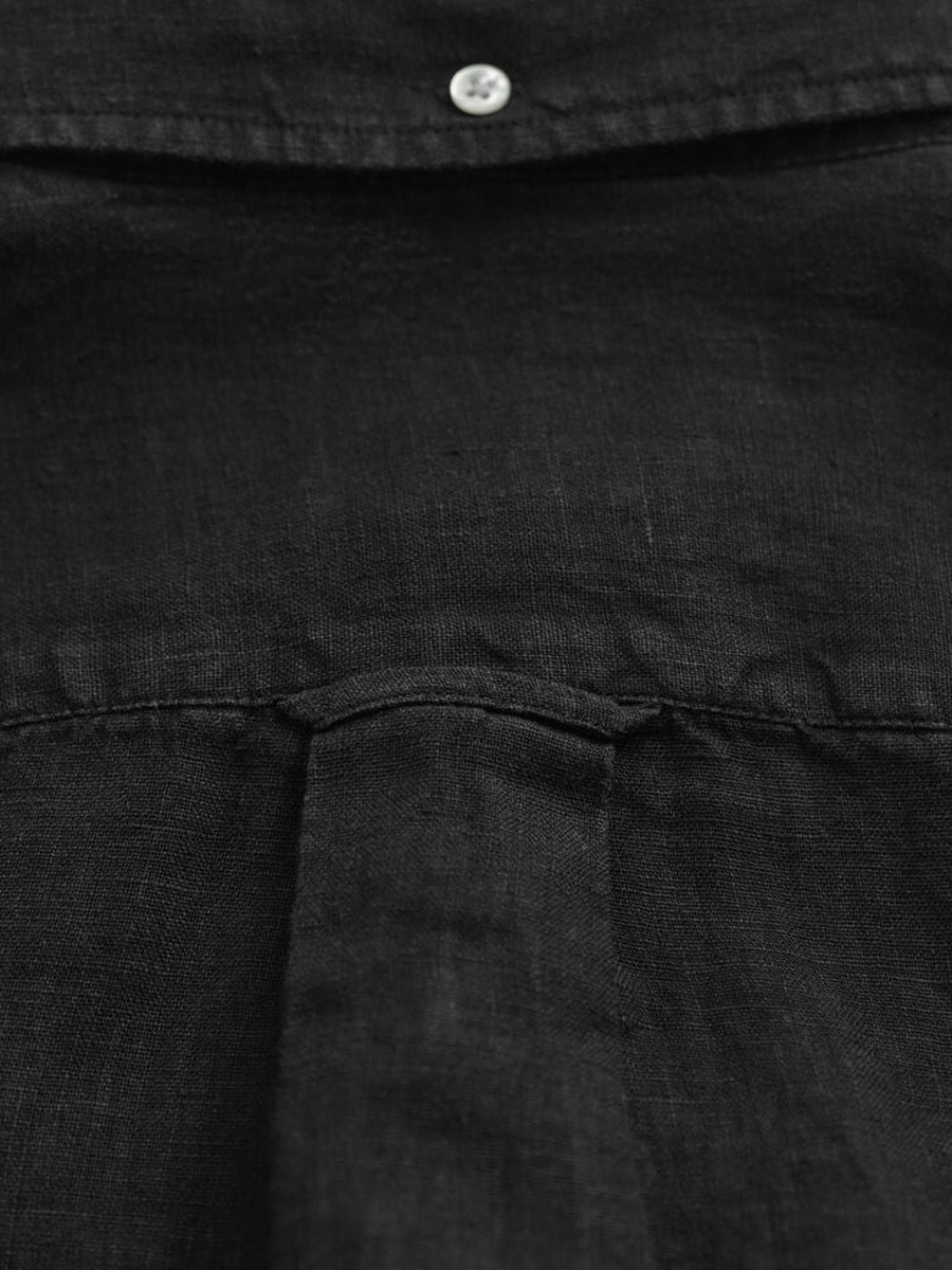 Men Regular Fit Dyed Linen Shirt