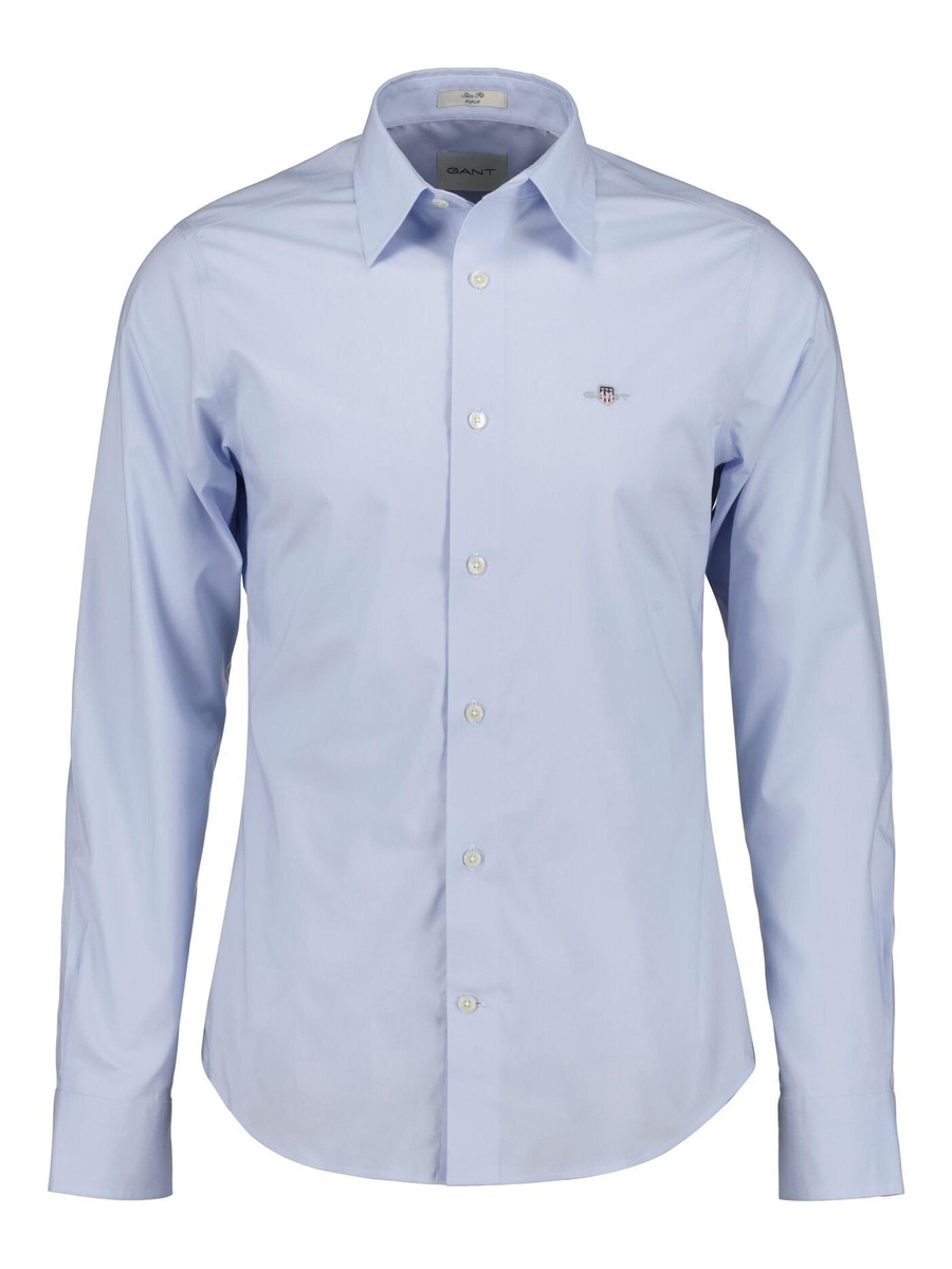 Men Slim Stretch Poplin Shirt