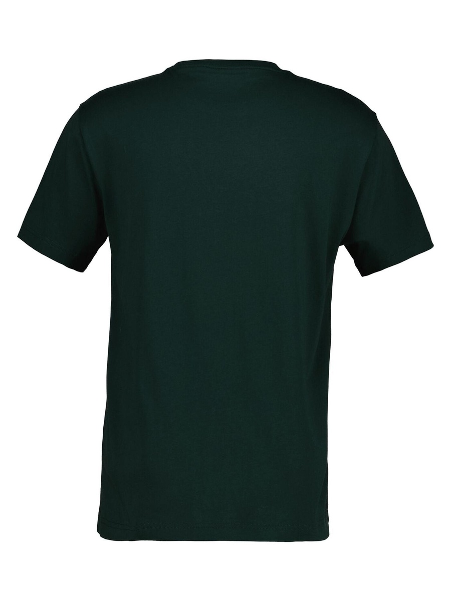 Men Regular Fit Tonal Shield Short Sleeve T-Shirt
