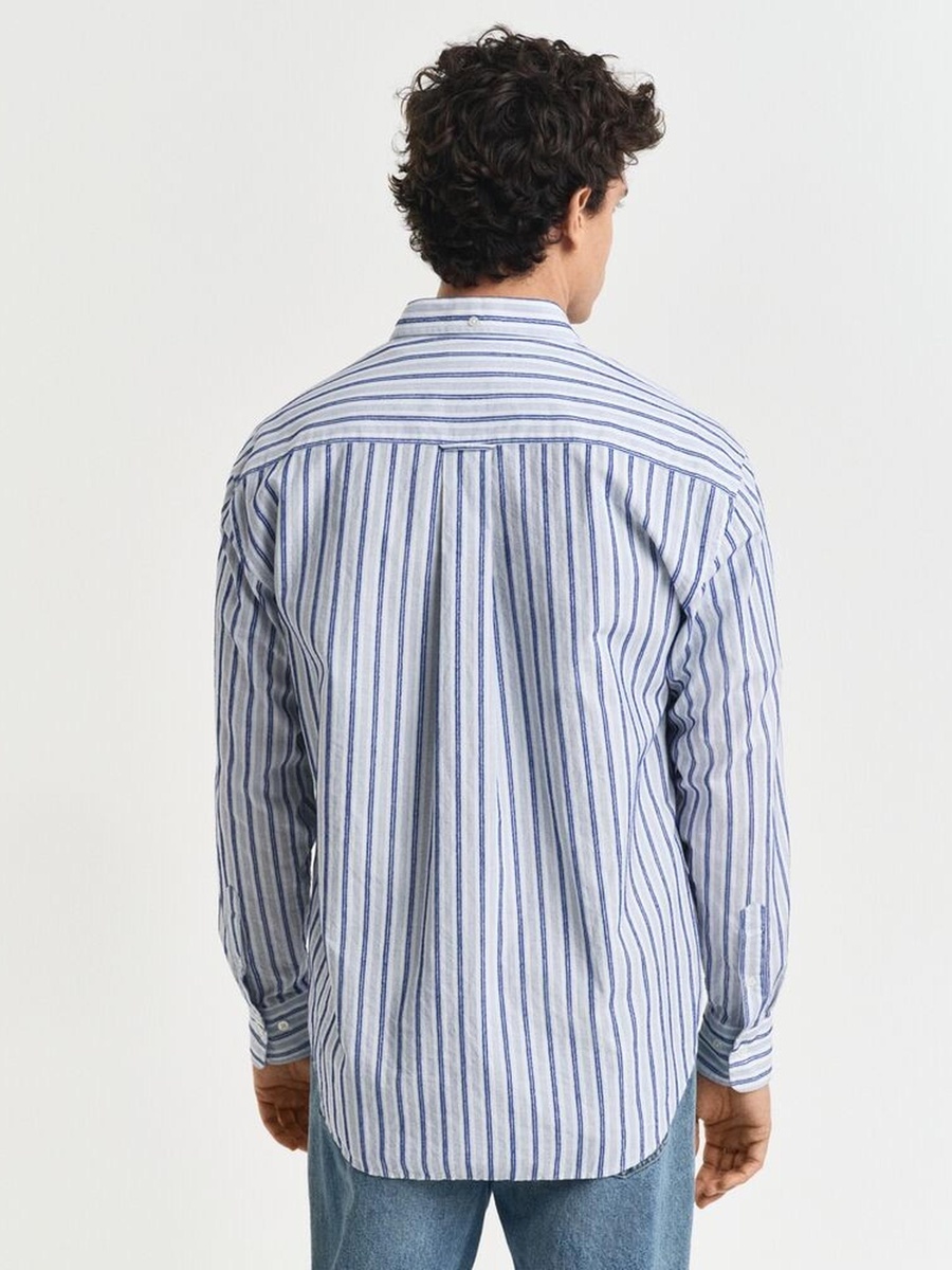 Men Relaxed Fit Textured Stripe Shirt