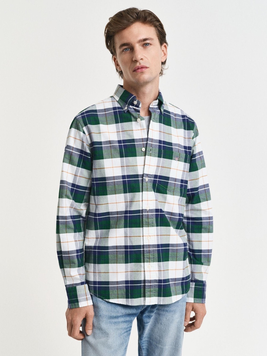 Men Regular Fit Checked Classic Oxford Shirt