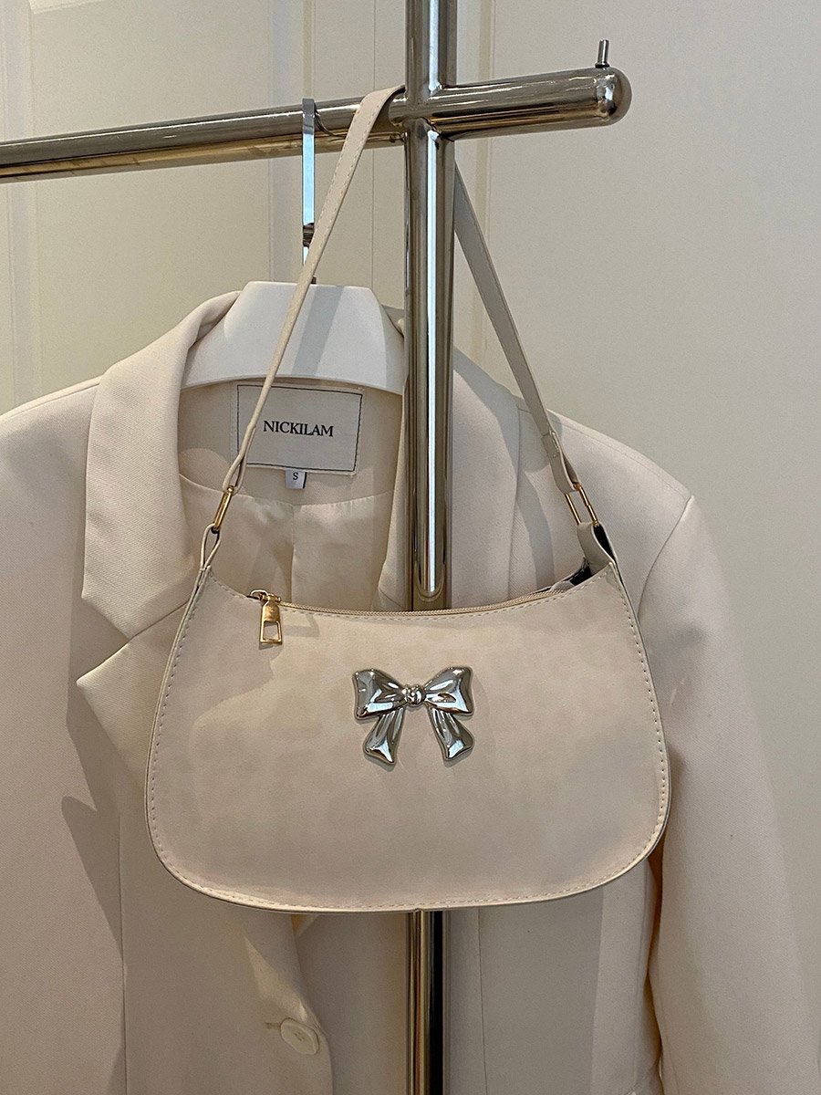 Leopard Print Bow Detail Shoulder Bag