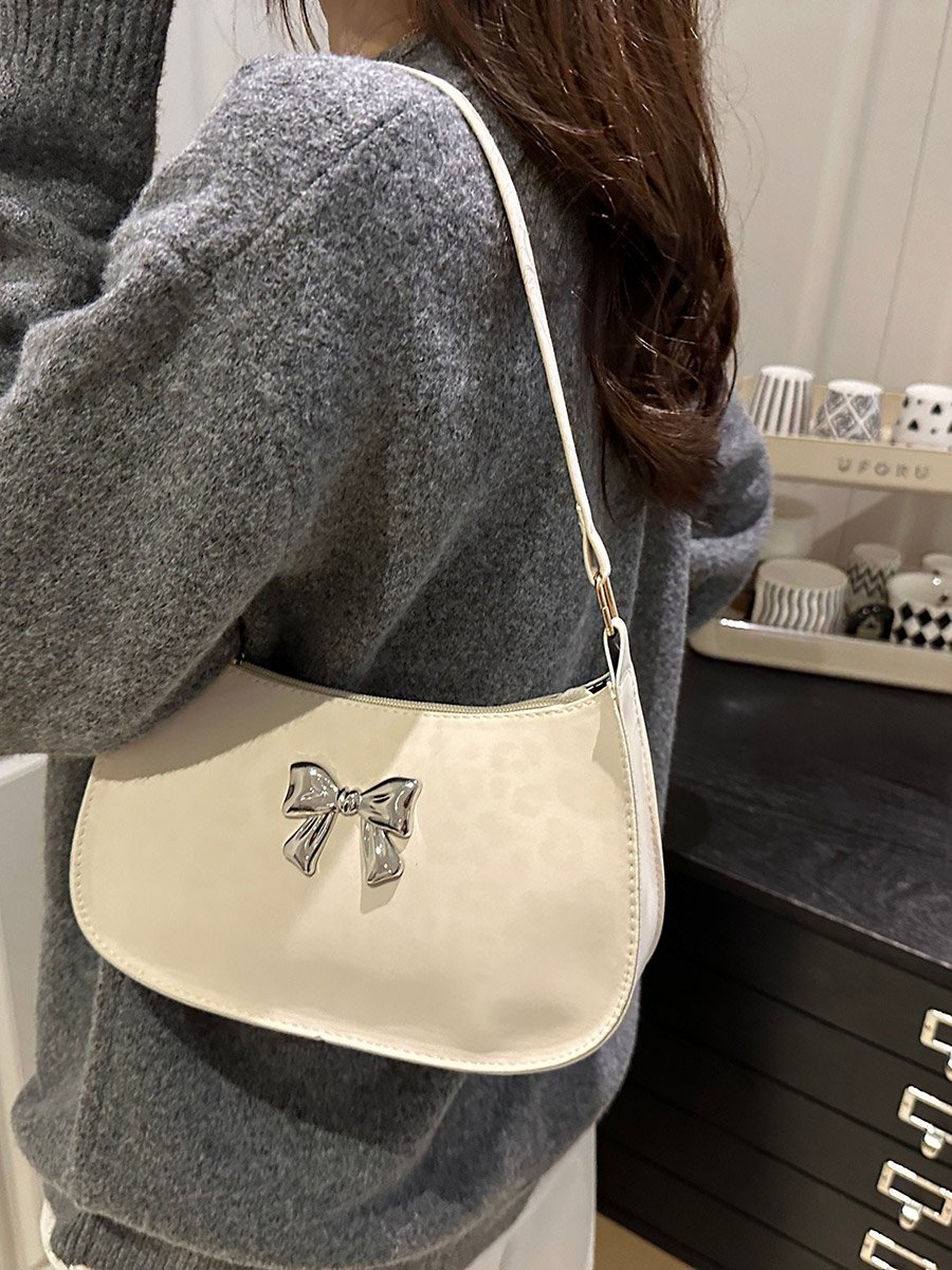 Leopard Print Bow Detail Shoulder Bag
