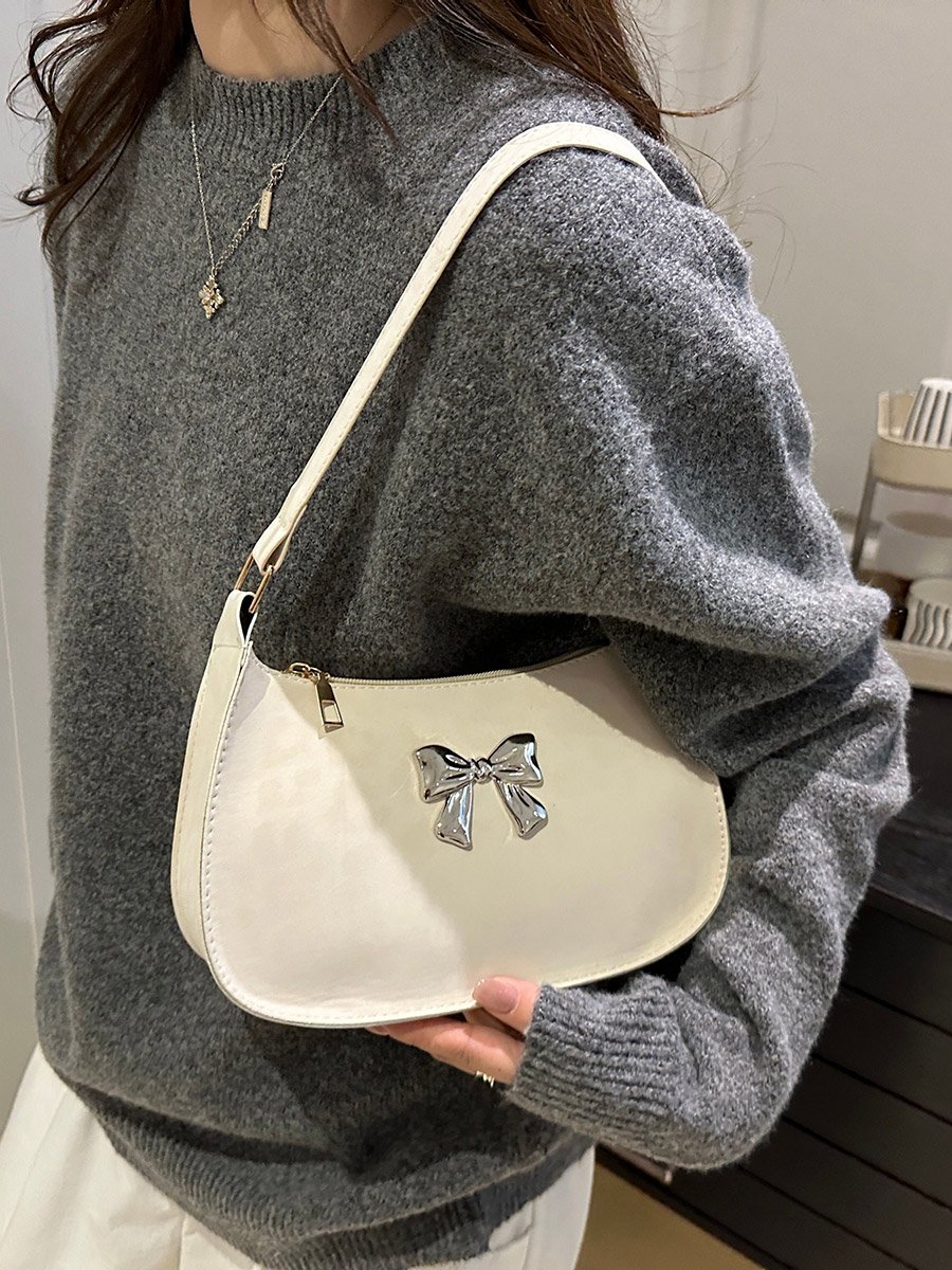 Leopard Print Bow Detail Shoulder Bag