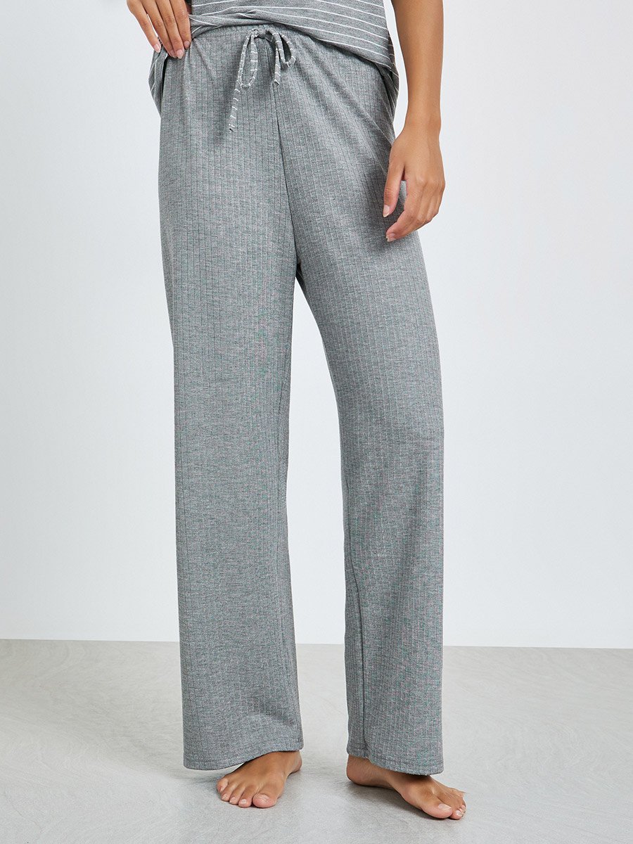 Striped T-Shirt and Pants Pyjama Set
