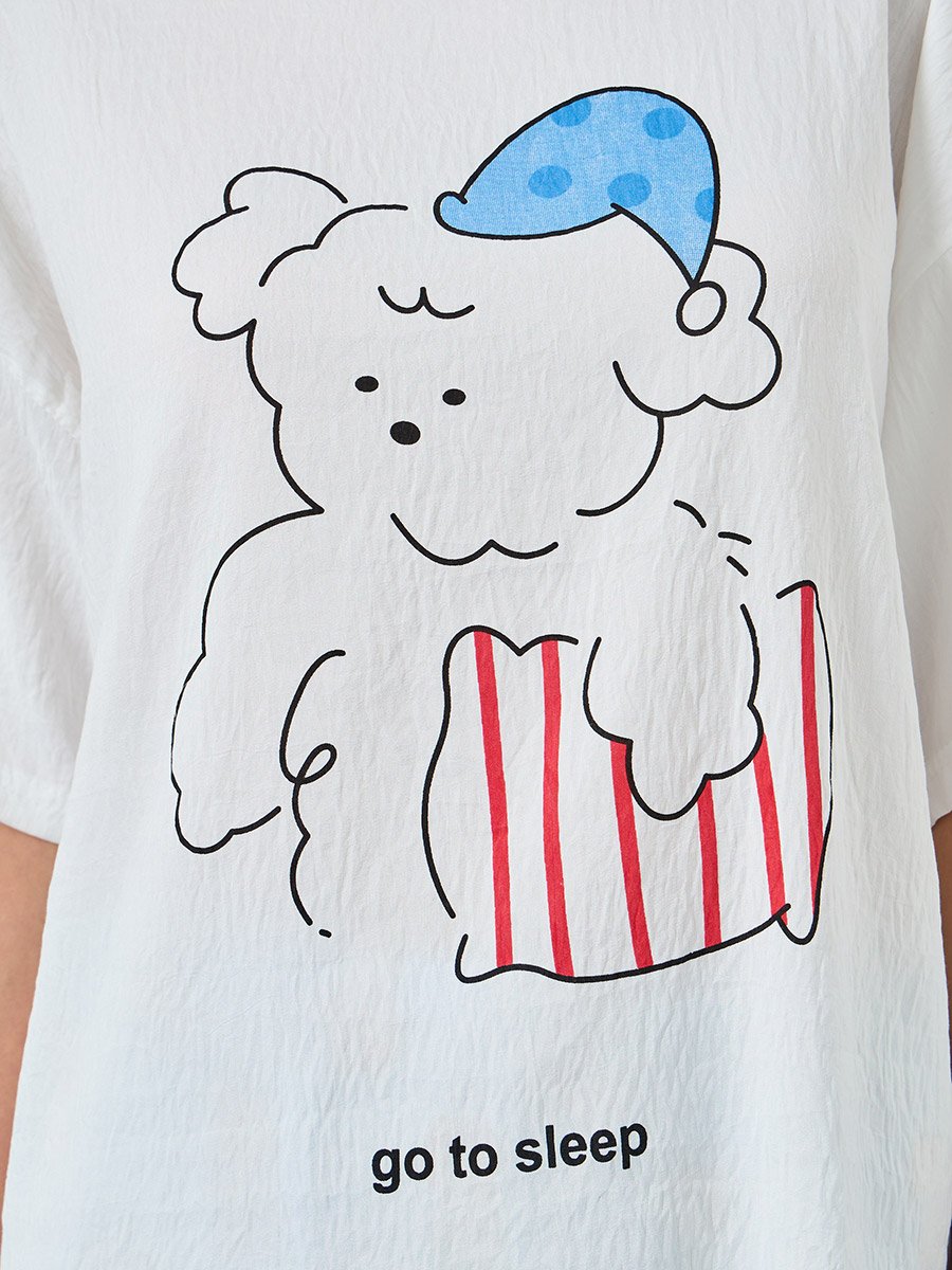 Pack of 3 - Dogs Printed T-Shirt and Shorts with Pyjama Set