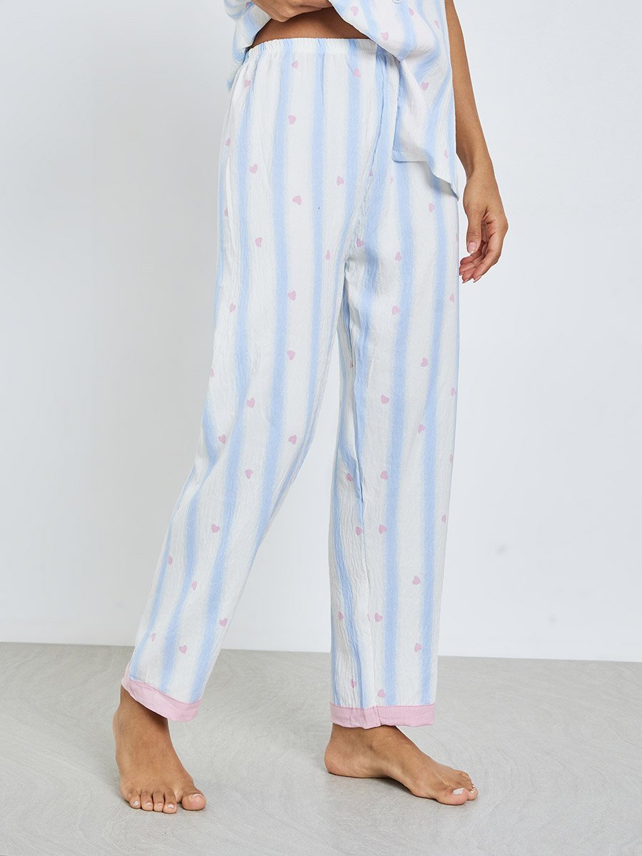Pack of 3 - Striped Shirt, Pyjama and Shorts Set