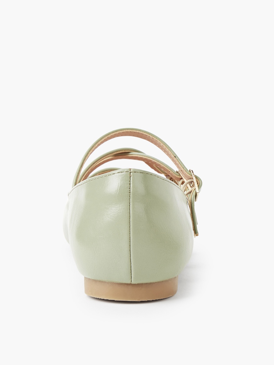 Women Buckle Closure Ballerina Shoes