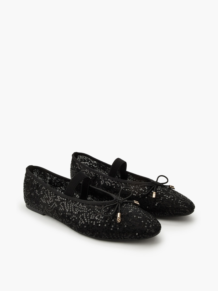 Women Sequin Embellished Ballerina Shoes