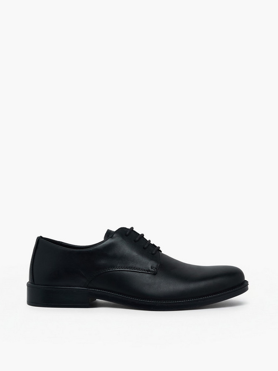 Men Leather Lace-Up Derby Shoes