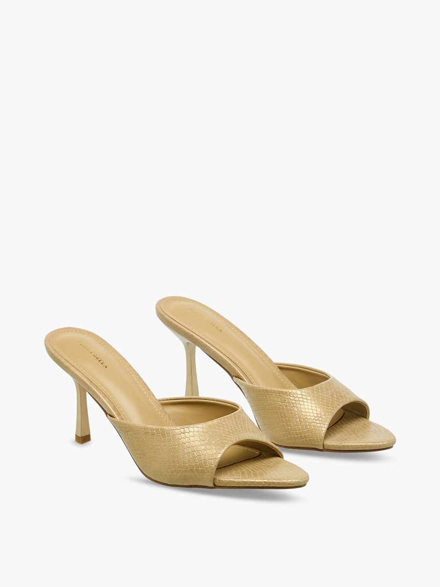 Women Textured Cone Heel Sandals