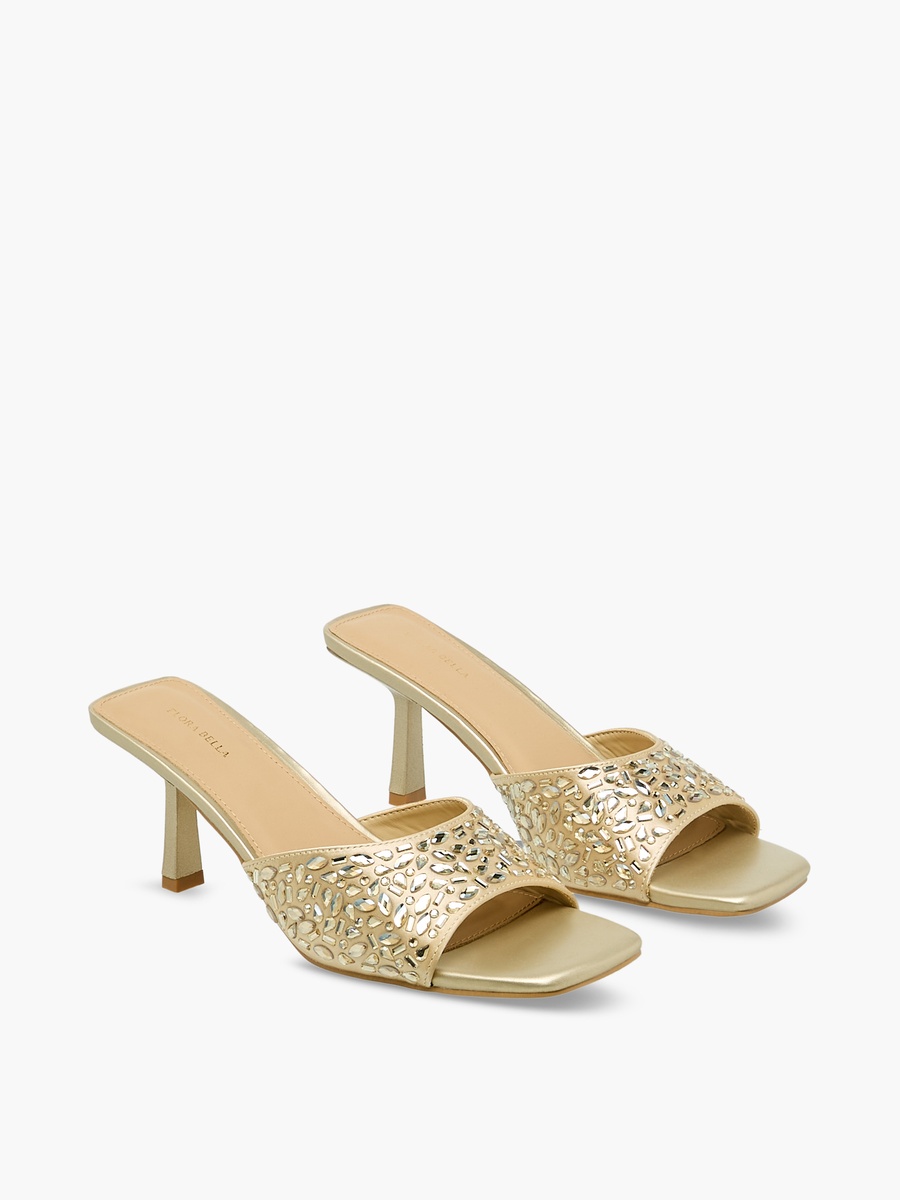 Women Embellished Flared Heel Sandals