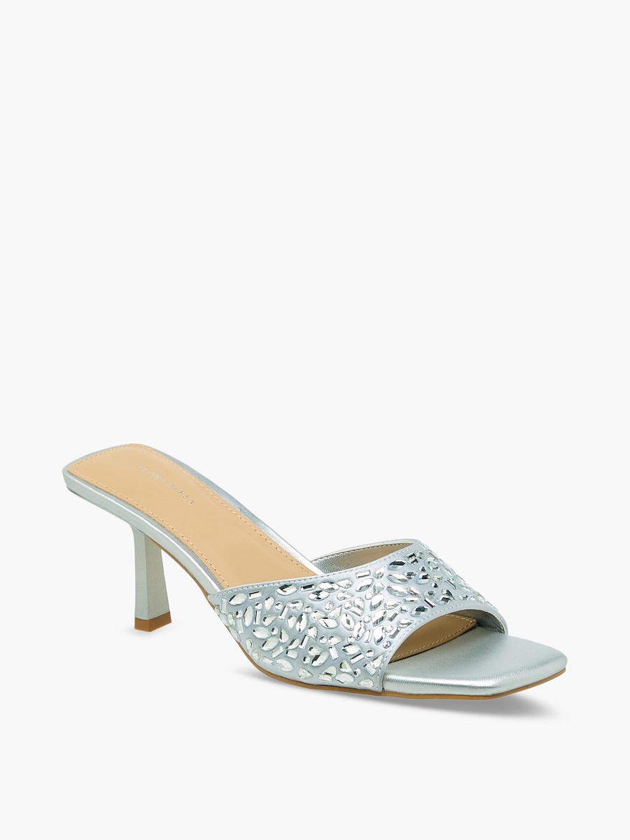 Women Embellished Flared Heel Sandals