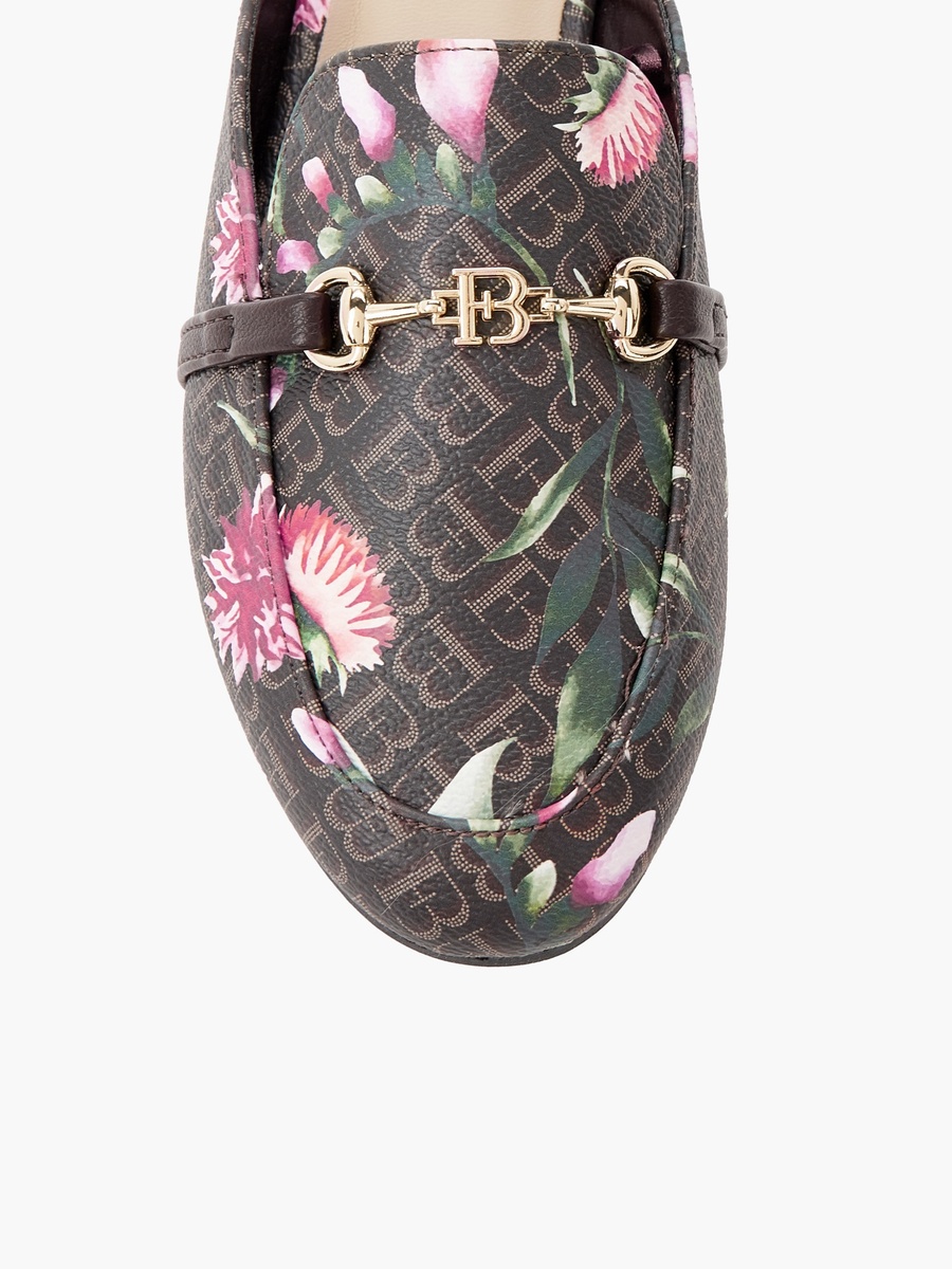 Women Monogram Print Mules