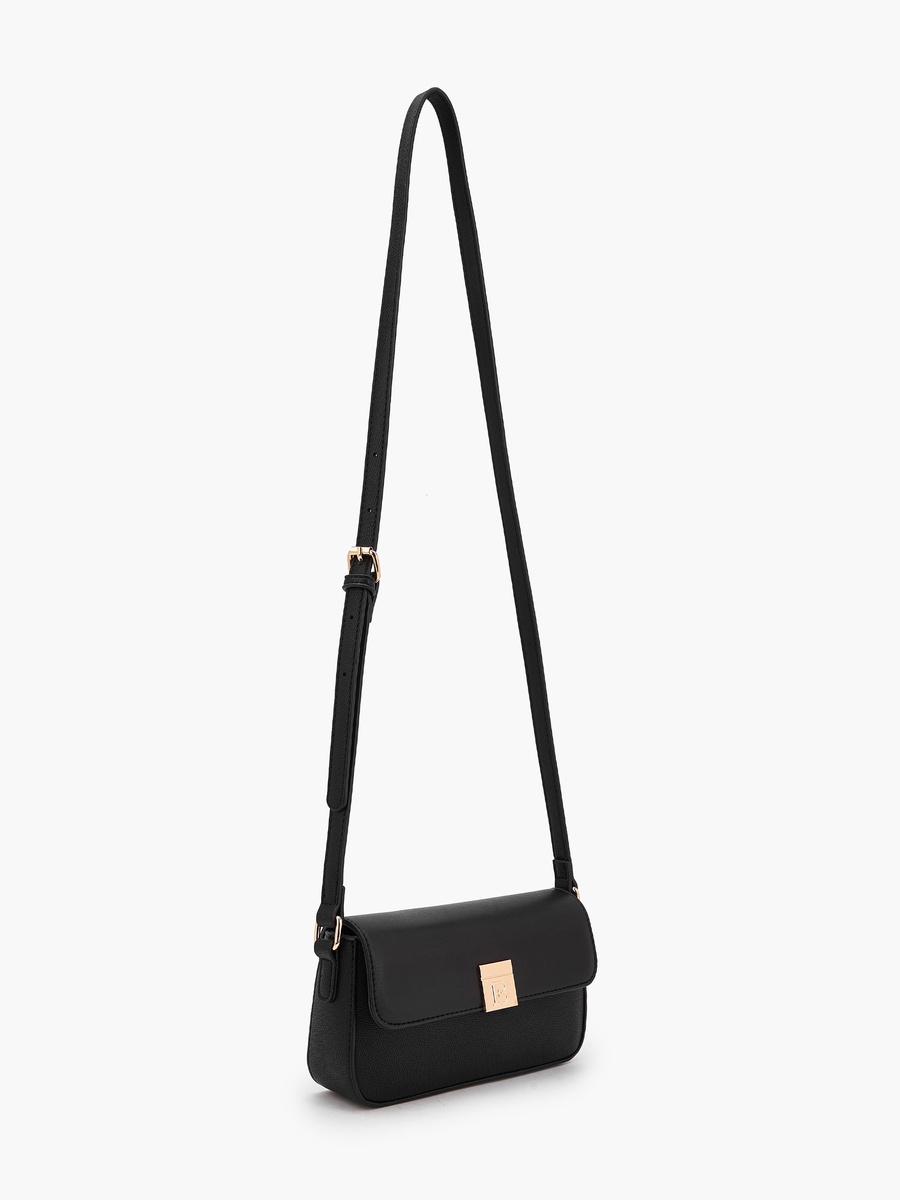 Textured Crossbody Bag with Adjustable Strap