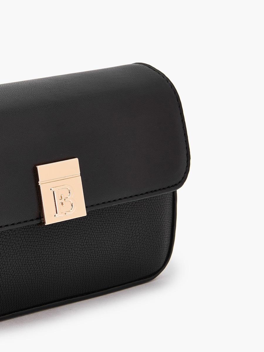 Textured Crossbody Bag with Adjustable Strap