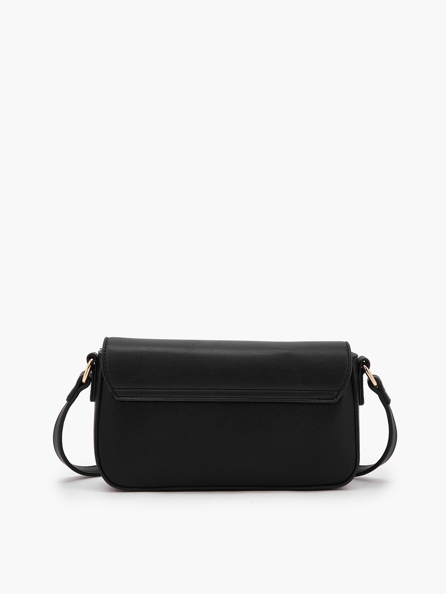 Textured Crossbody Bag with Adjustable Strap