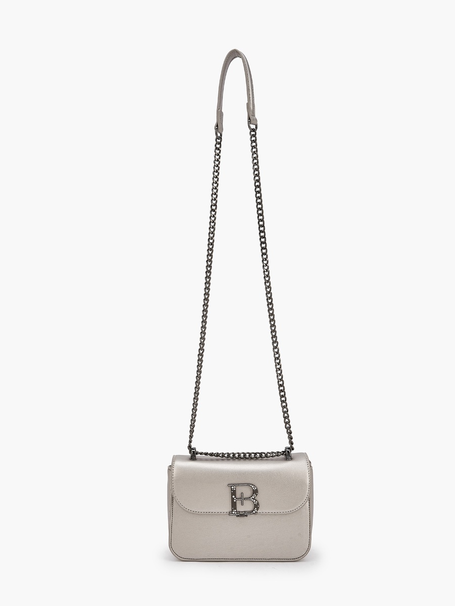 Textured Crossbody Bag with Chain Strap
