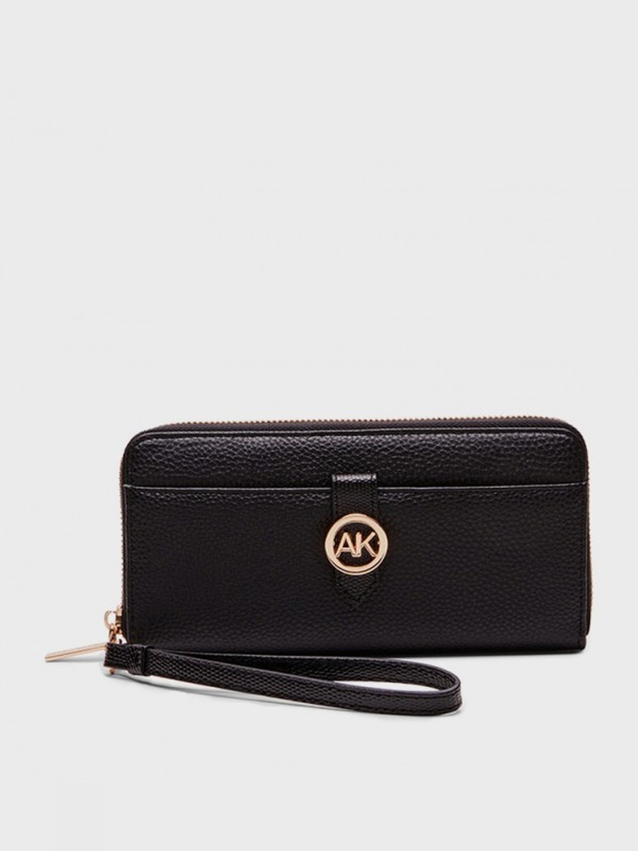Logo Detail Zip-Around Wallet