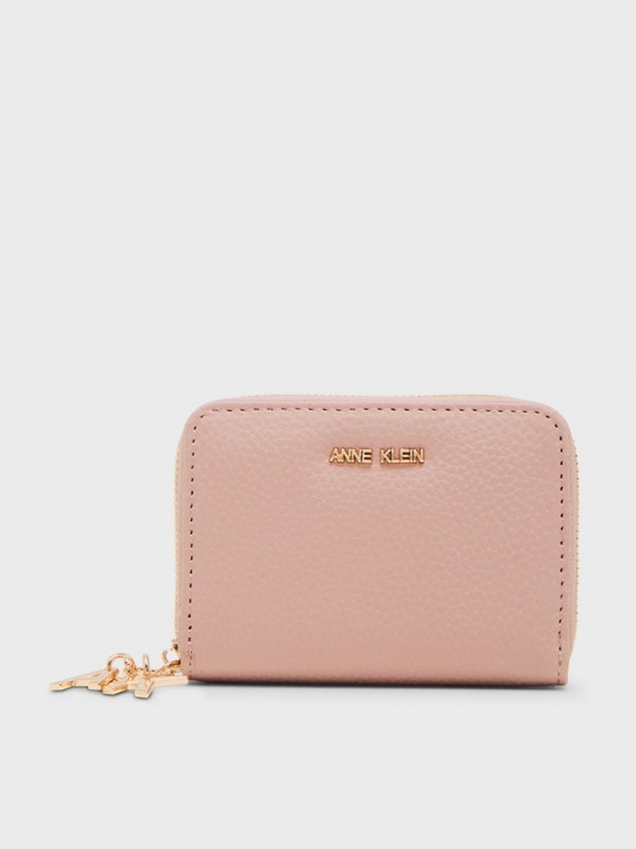 Textured Zip-Around Mini Wallet