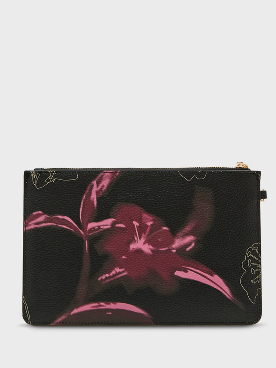 Floral Print Zippered Wallet