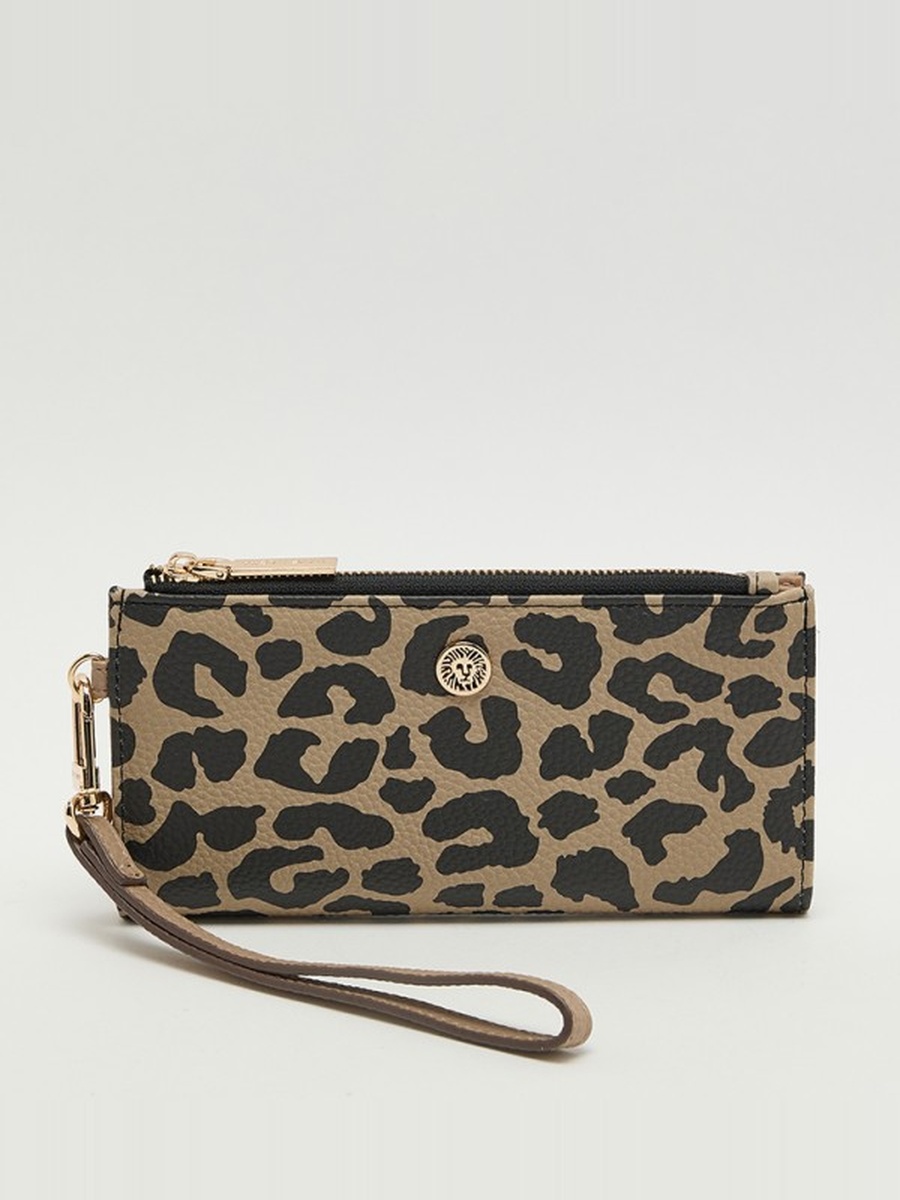 Leopard Print Zippered Bi-Fold Wallet