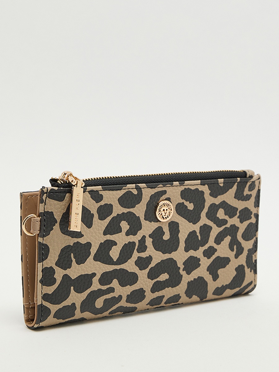 Leopard Print Zippered Bi-Fold Wallet