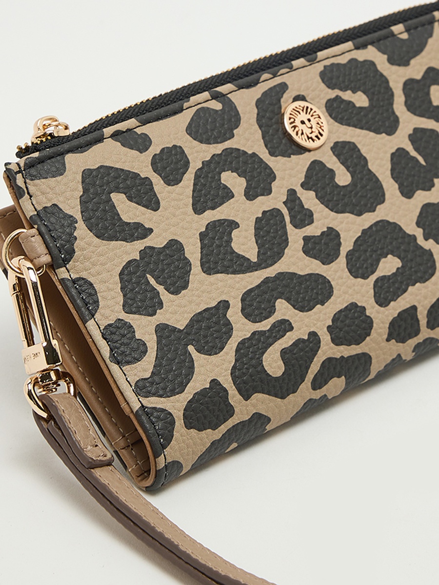 Leopard Print Zippered Bi-Fold Wallet