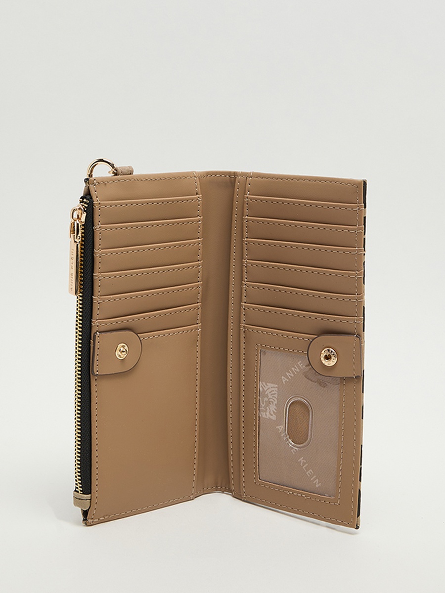 Leopard Print Zippered Bi-Fold Wallet